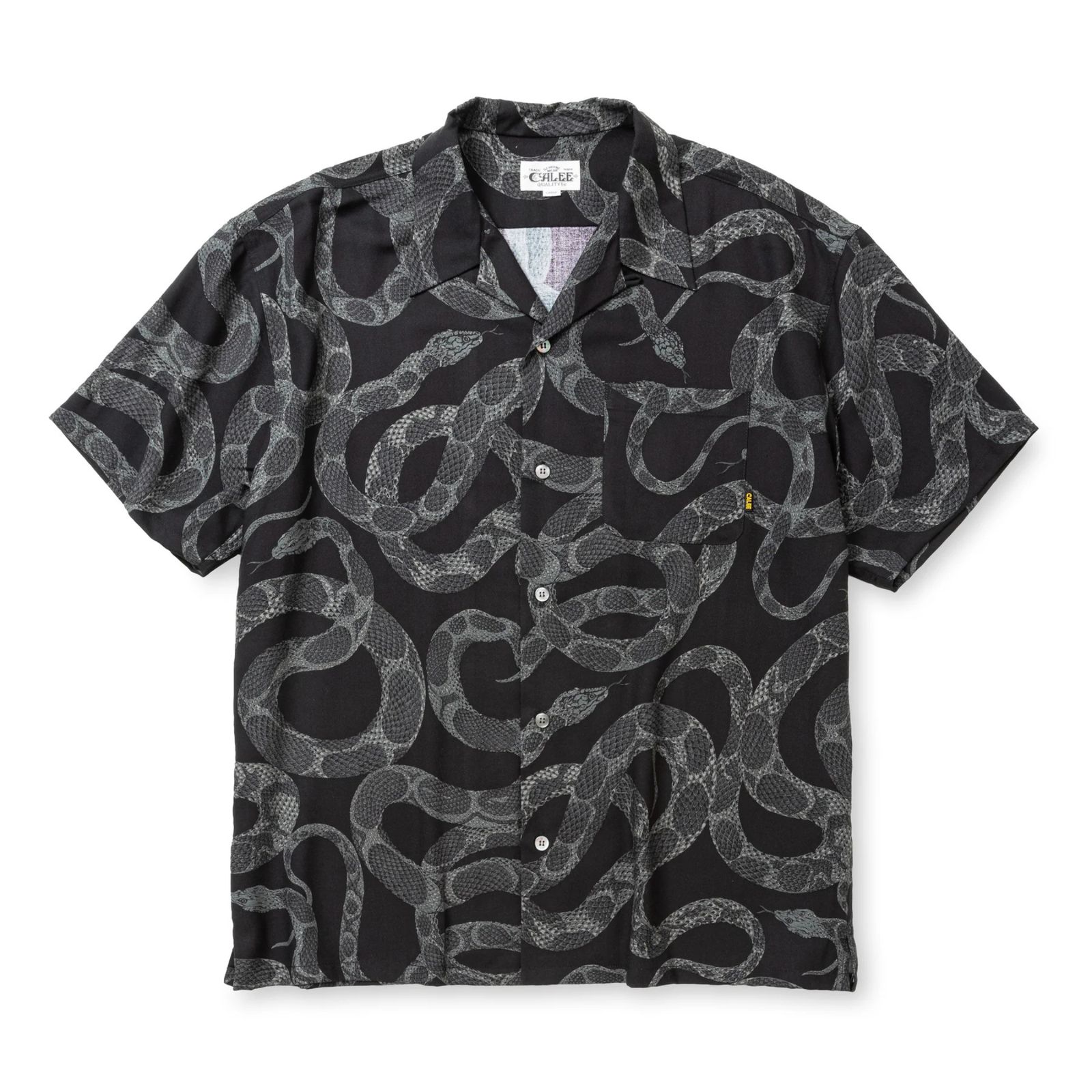 ALLOVER SNAKE PATTERN SH ＜EXCLUSIVE＞ (BLACK) / スネーク柄 半袖シャツ