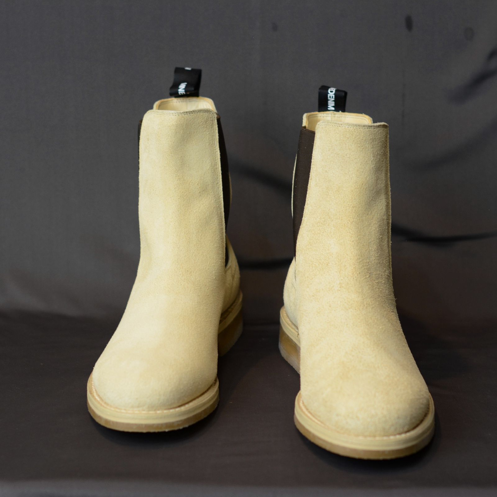MINEDENIM - Suede Leather Side Gore Boots （BEIGE） | chord online
