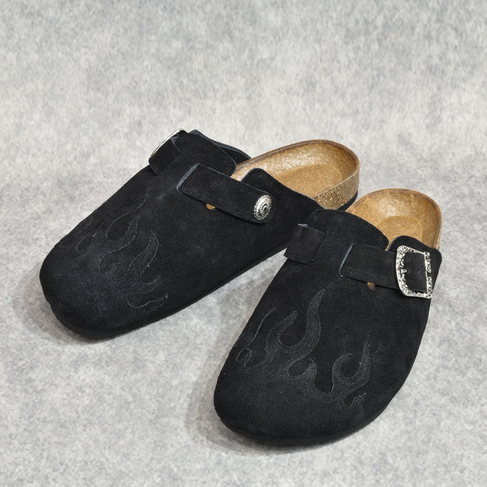 el conductorH - FLAME PATTERN SABO SANDALS (BK)｜フレームパターン