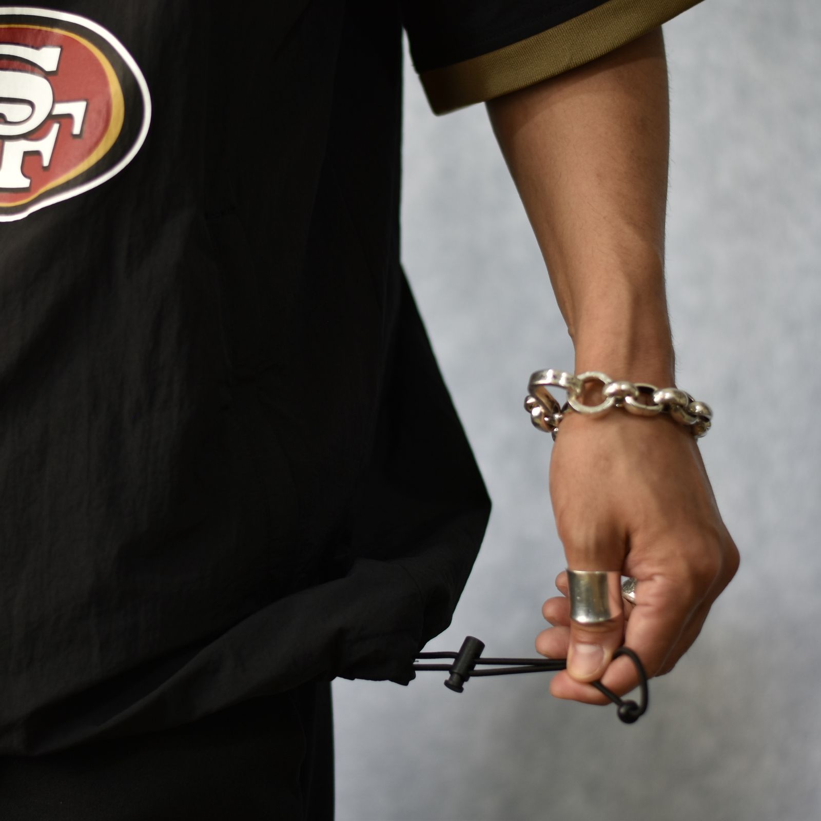 CALEE - × NFL 49ERS S/S NYLON GAME SH (BLACK) / ナショナル