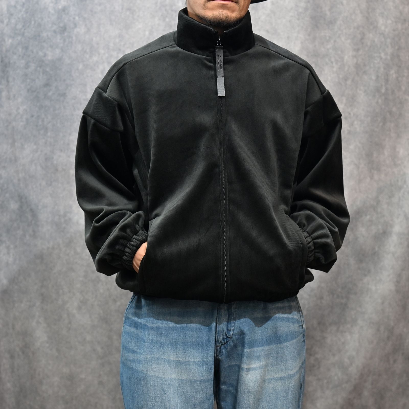TRACK JACKET （BLACK）｜コーデュロイ トラックジャケット｜2252-BL08-008