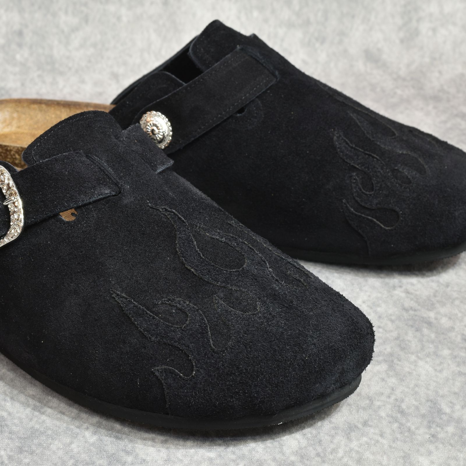 el conductorH - FLAME PATTERN SABO SANDALS (BK)｜フレームパターン