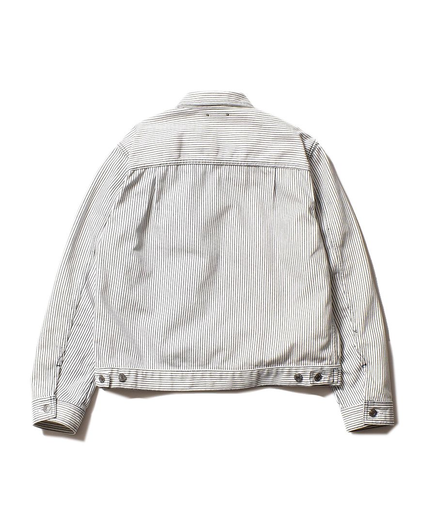 Hickory Print Denim Trucker JKT