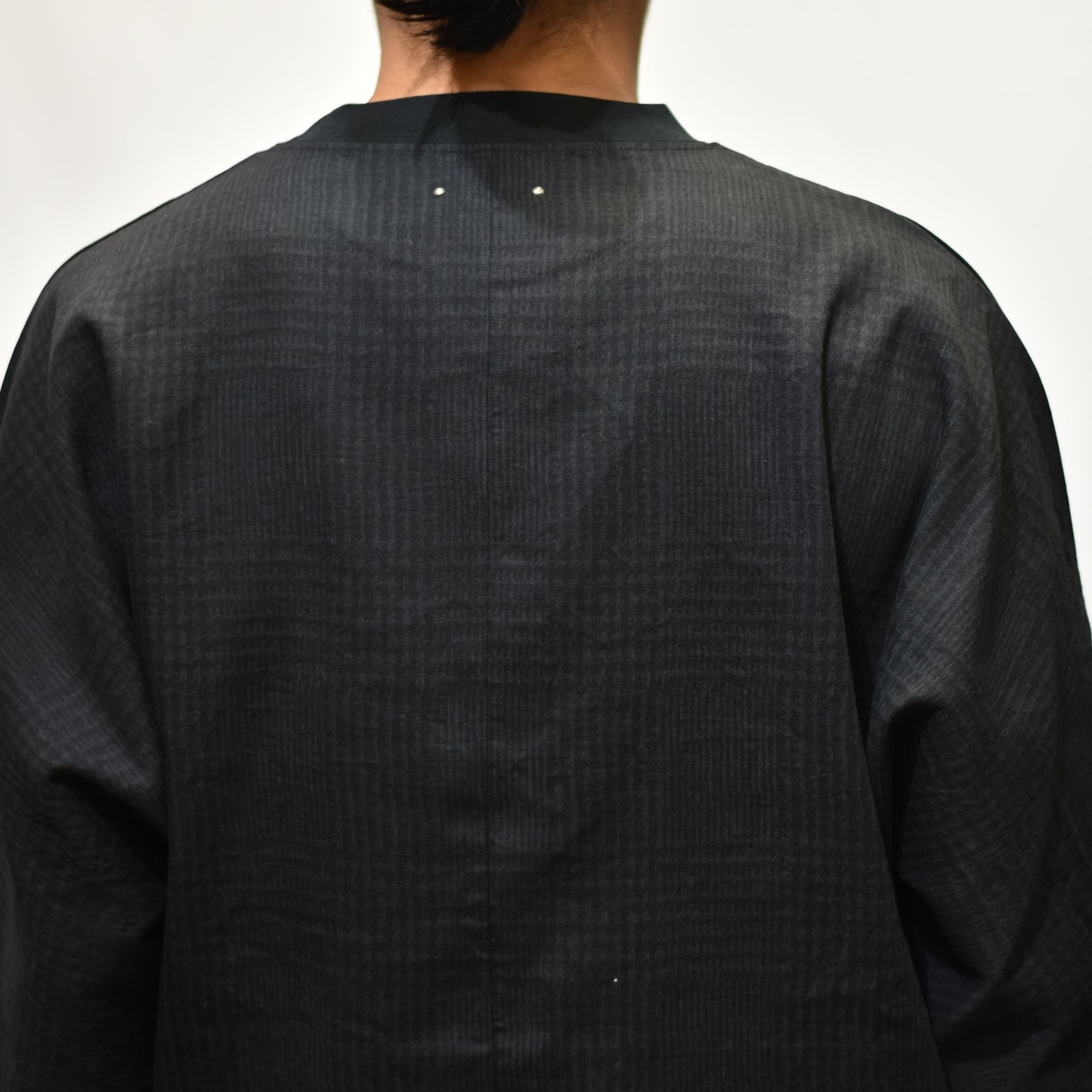 N.HOOLYWOO × MINEDENIM BD.Discharge Glen Check NHW LS TSH （BLACK） ロングスリーブ 長袖カットソー グレンチェック