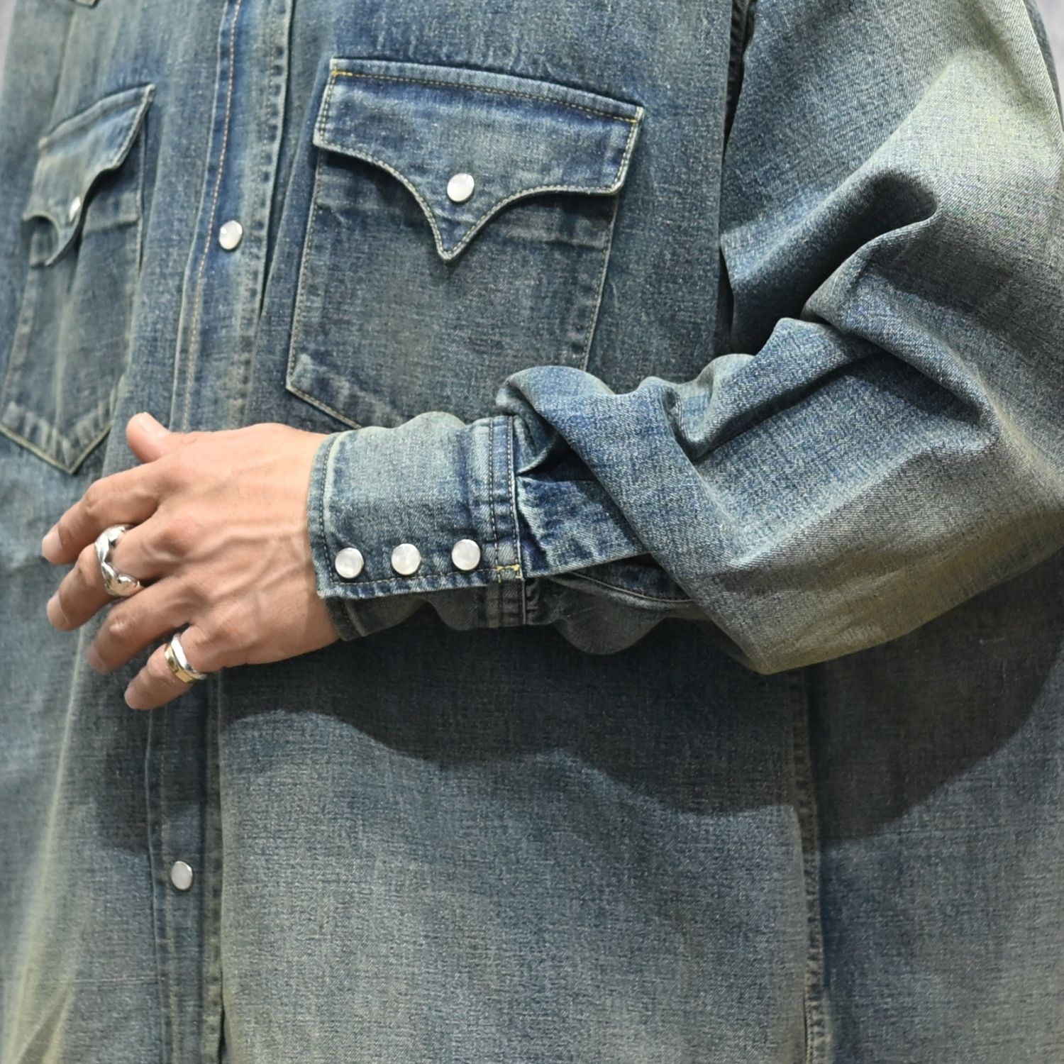LV DENIM BIG WESTERN SHIRTS （USD） / USネイビー デニムトラウザー （インディゴ） 2026SS-PT4-YT