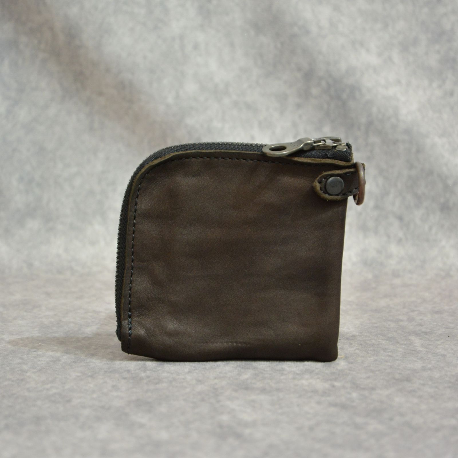 ダブルショルダー レザー コインケース （KHAKI / カーキ） 318-15