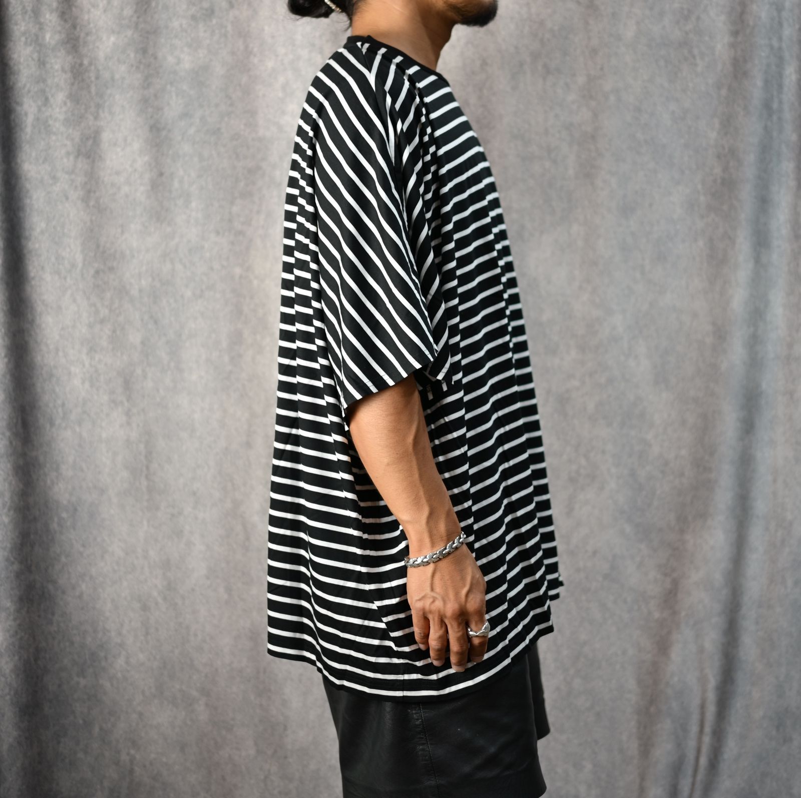 Square Big Border T-SH （BLK） ビッグボーダーTシャツ （ブラック）