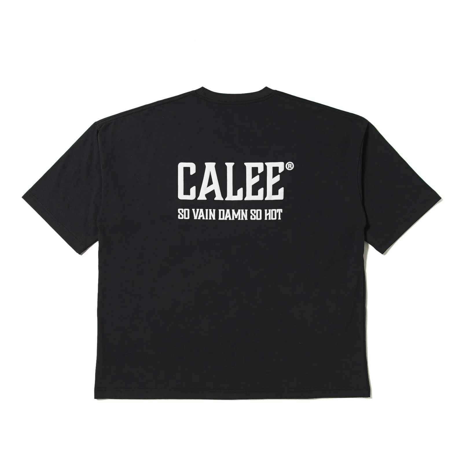 × SHELTECH®︎ CALEE NATIONAL LOGO WIDE TEE (BLACK)｜シェルテック キャリー ロゴ ワイド 半袖Tシャツ｜CL-SHELTECH004