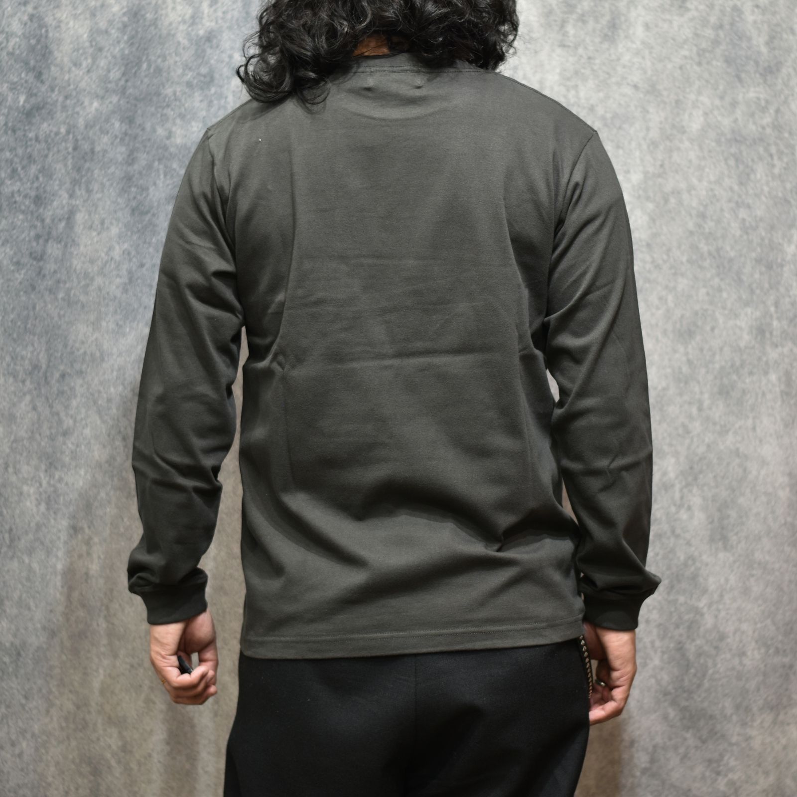 LOCAL L/S TEE (SUMI)｜プリント ロンT｜CR-26SS009