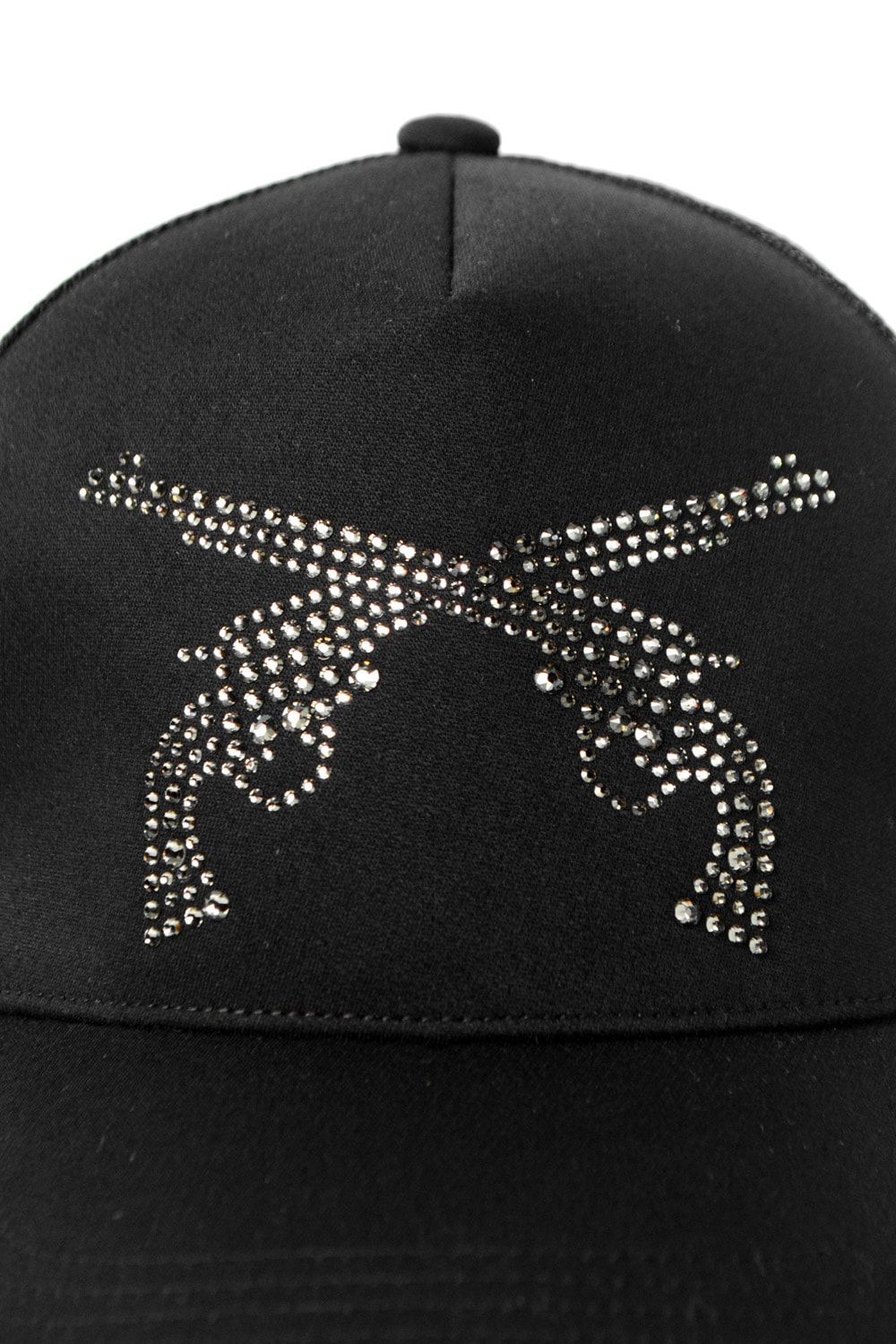 "PISTOL" KNIT DENIM MESH CAP (BLK*HEMATITE)