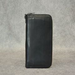 GUIDI カーフ白鞣し ラウンド財布 (BLACK / ブラック) / 889-03