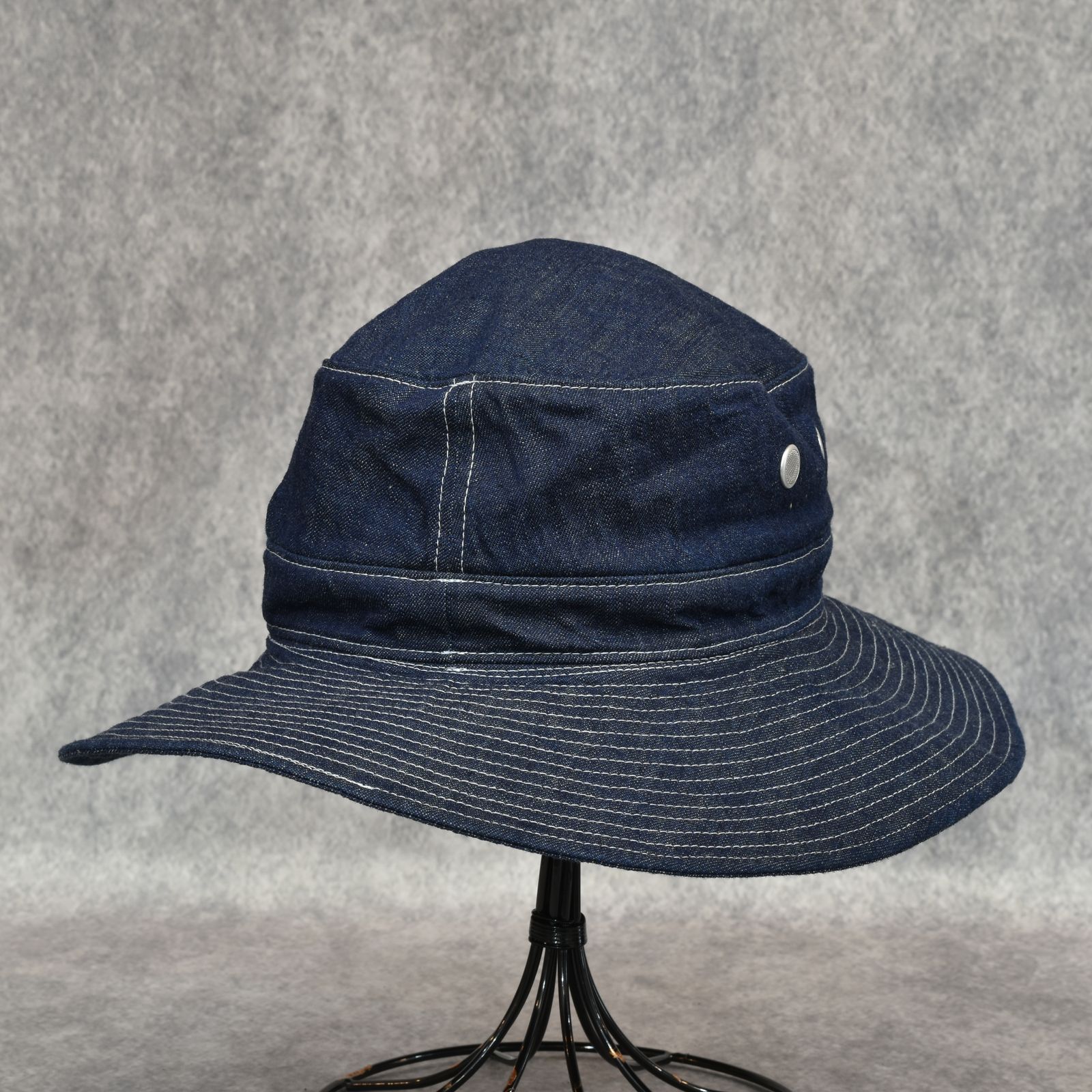 8oz Denim Jungle Hat "BARNES" (ONE WASH)｜ジャングルハット｜Y01007