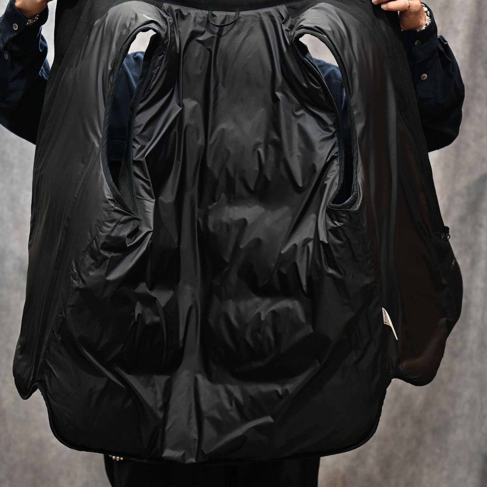 STRIPE CHINESE DOWN VEST （BLACK）｜チャイナ ダウンベスト （ブラック） PC-031-3607-10