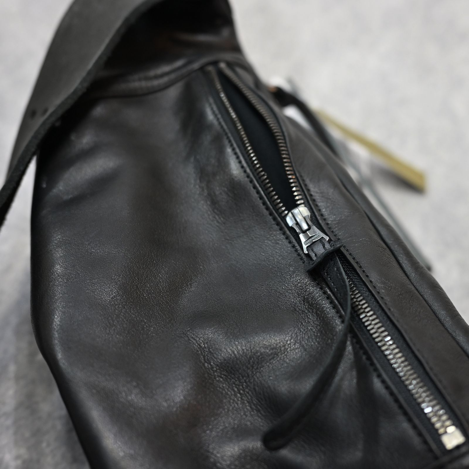 JPNショルダー + ステアレザー BAG （BLACK） / スリーピン ミリタリーバッグ （ブラック） HL-I056-777-1