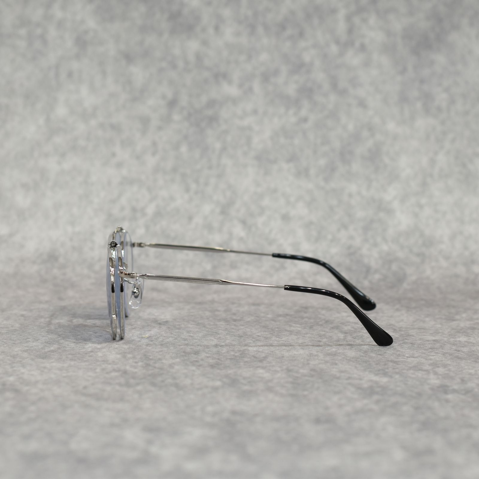FLIP UP TYPE CIRCLE METAL GLASSES ＜EXCLUSIVE＞ (SILVER / BLUE)｜フリップアップタイプ サークルメタル サングラス｜CL-26SS001G EX