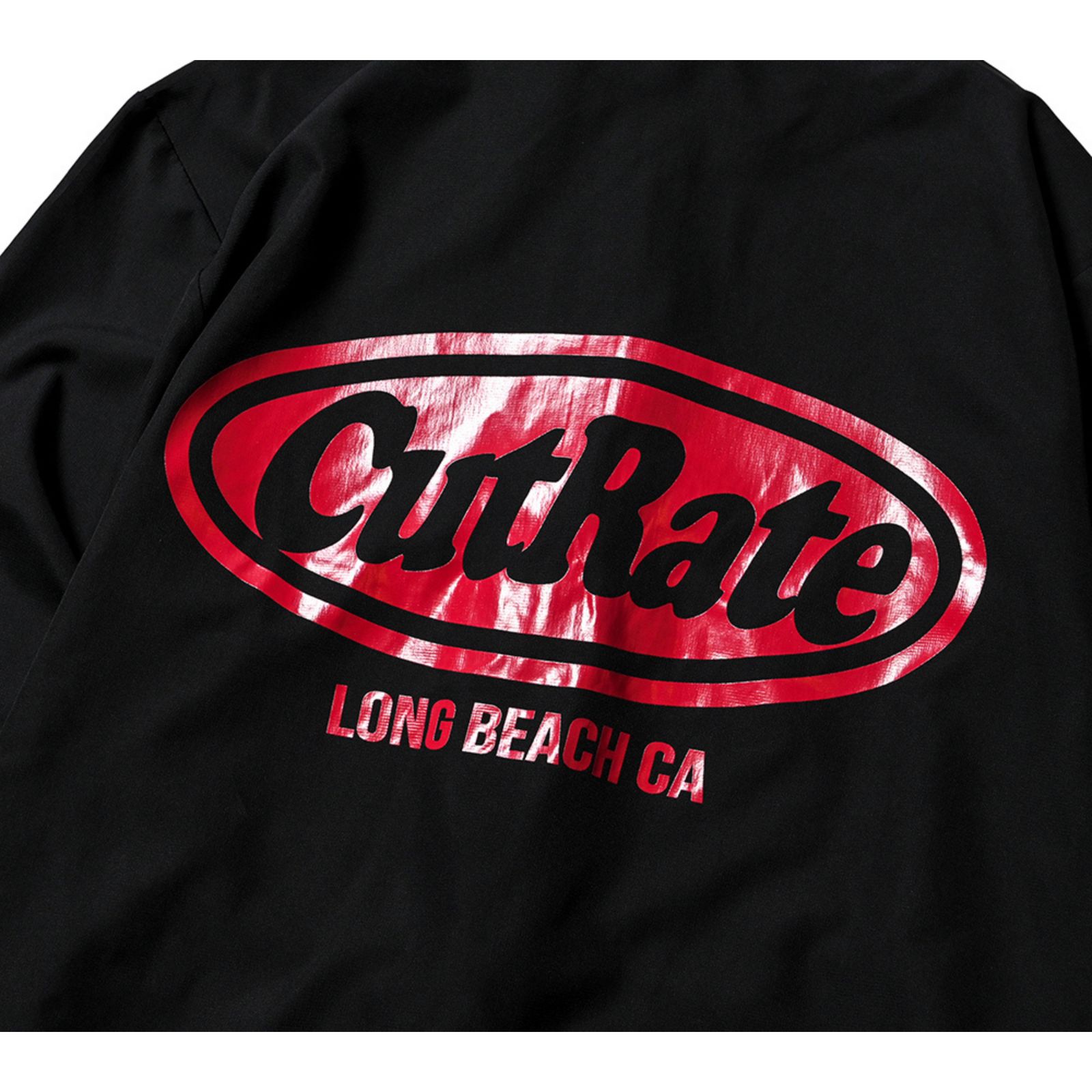 CUTRATE LOGO RIPSTOP STAND STAFF JACKET (BLACK×RED) / リップストップ スタンドジャケット