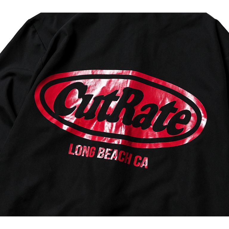 CUTRATE - CUTRATE LOGO RIPSTOP STAND STAFF JACKET (BLACK×RED