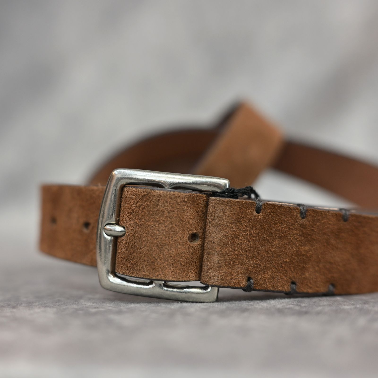 Suede Leather Belt （DBR） / スエードレザー ベルト （ダークブラウン） LBT-016
