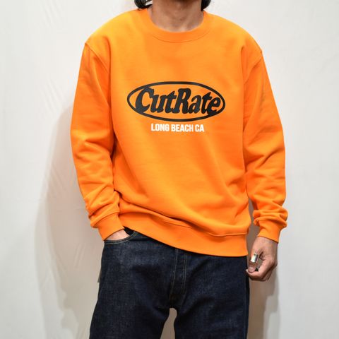 CUTRATE LOGO L/S SWEAT SHIRT  (ORANGE)
