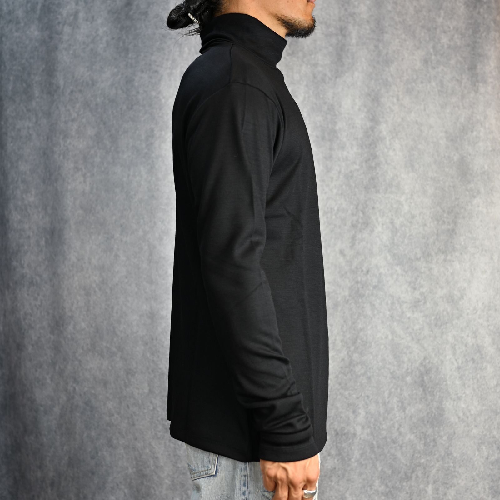 Wool Turtleneck L/S （BLK） /  ウールタートルネック （ブラック）