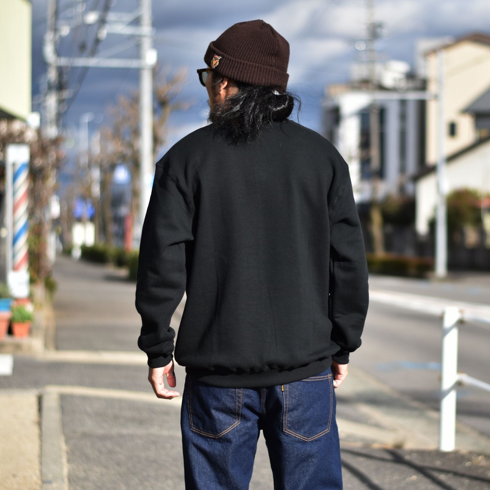 CLB Embroidery crew neck sweat (Black) / クルーネックスウェット