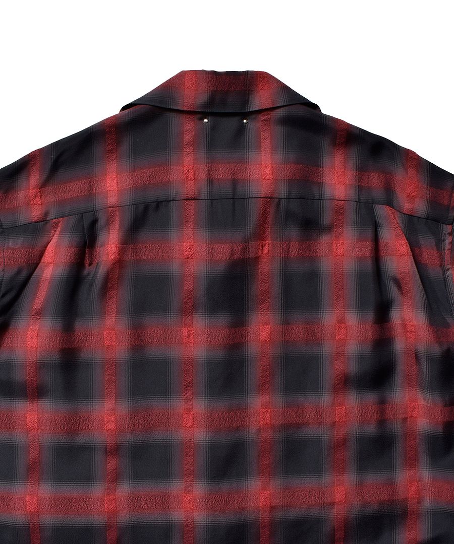 Cuprawool Ombre Check S/S Open Collar SH