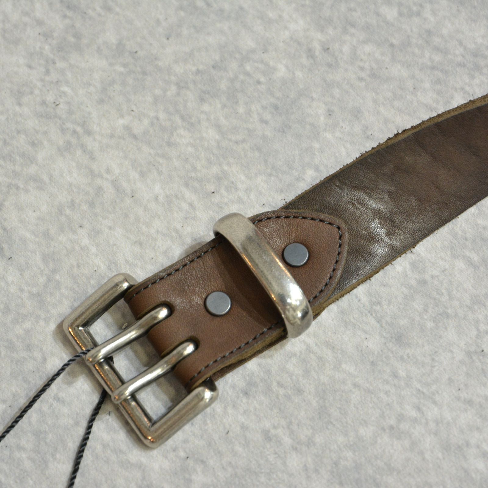 ジャパンショルダー 製品染め2ピンベルト （KHAKI / カーキ） 318-42