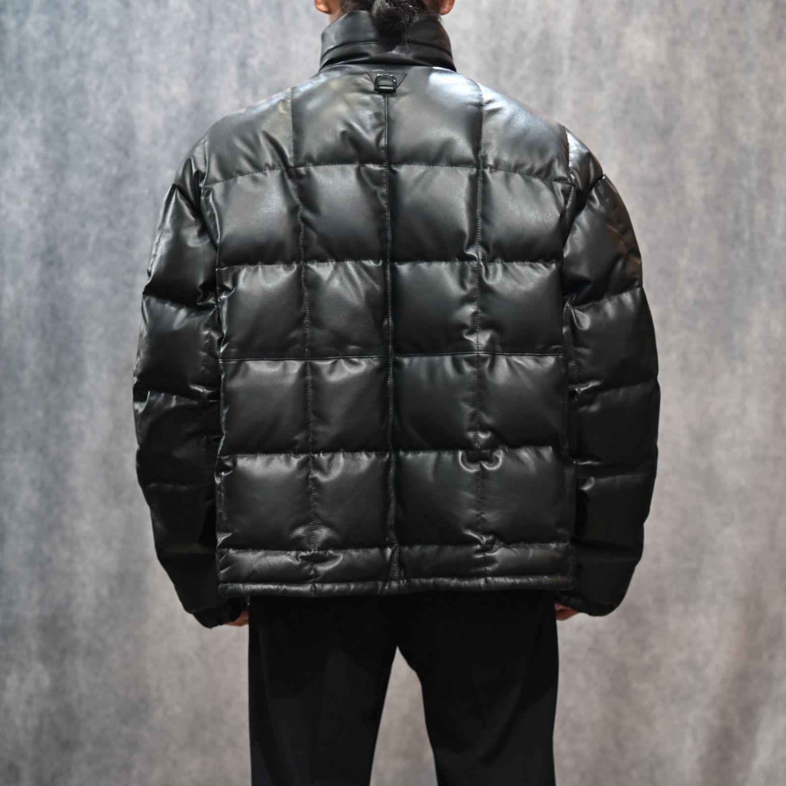 LEATHER DOWN JK (BLACK） / レザー ダウンジャケット （ブラック） 78001130