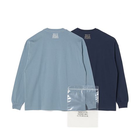 EXCHANGE SERVICE TOPS T-SHIRT （MIX BLUE）｜ロングスリーブTシャツ パックT｜9252-CS12-014