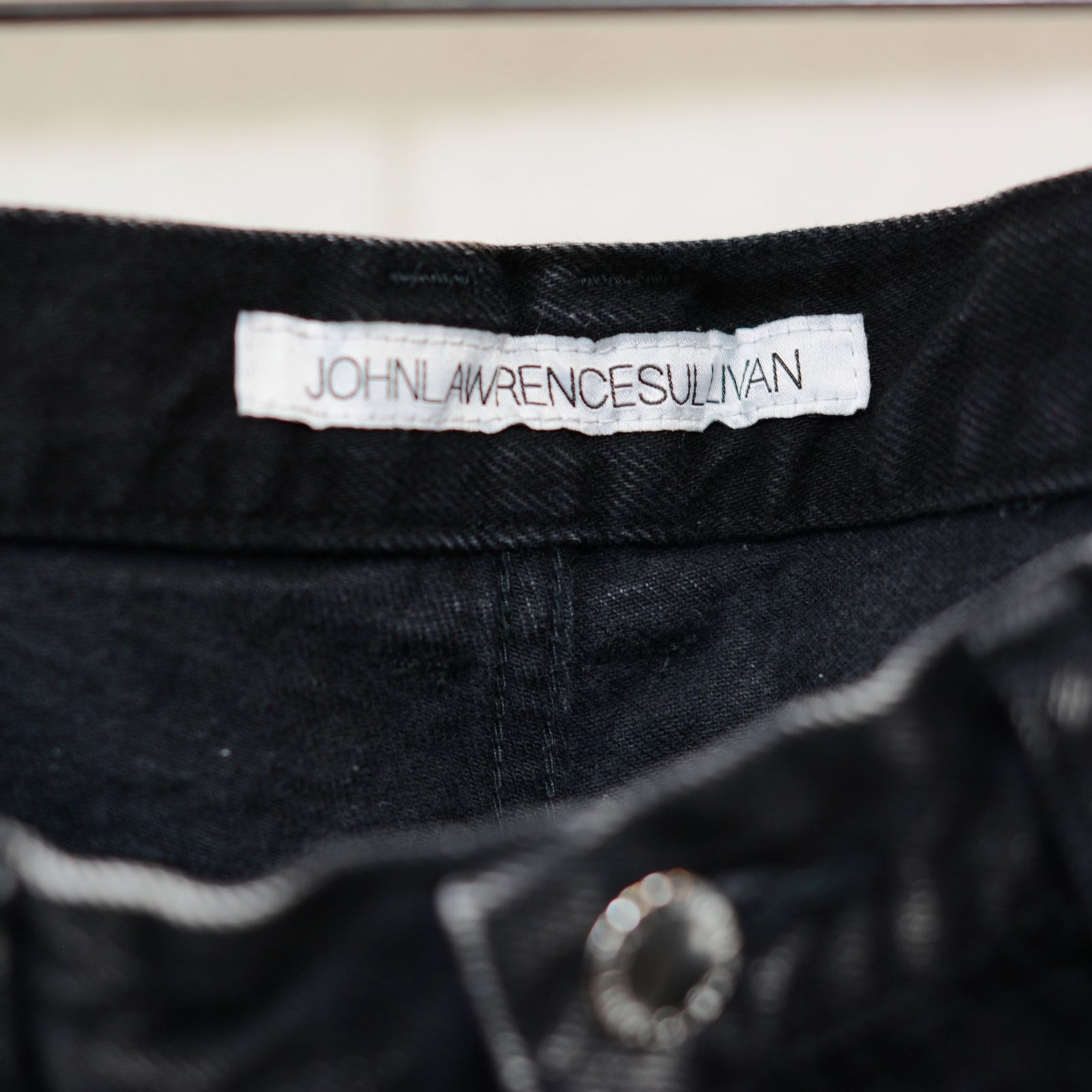 Washed denim detachable pants”