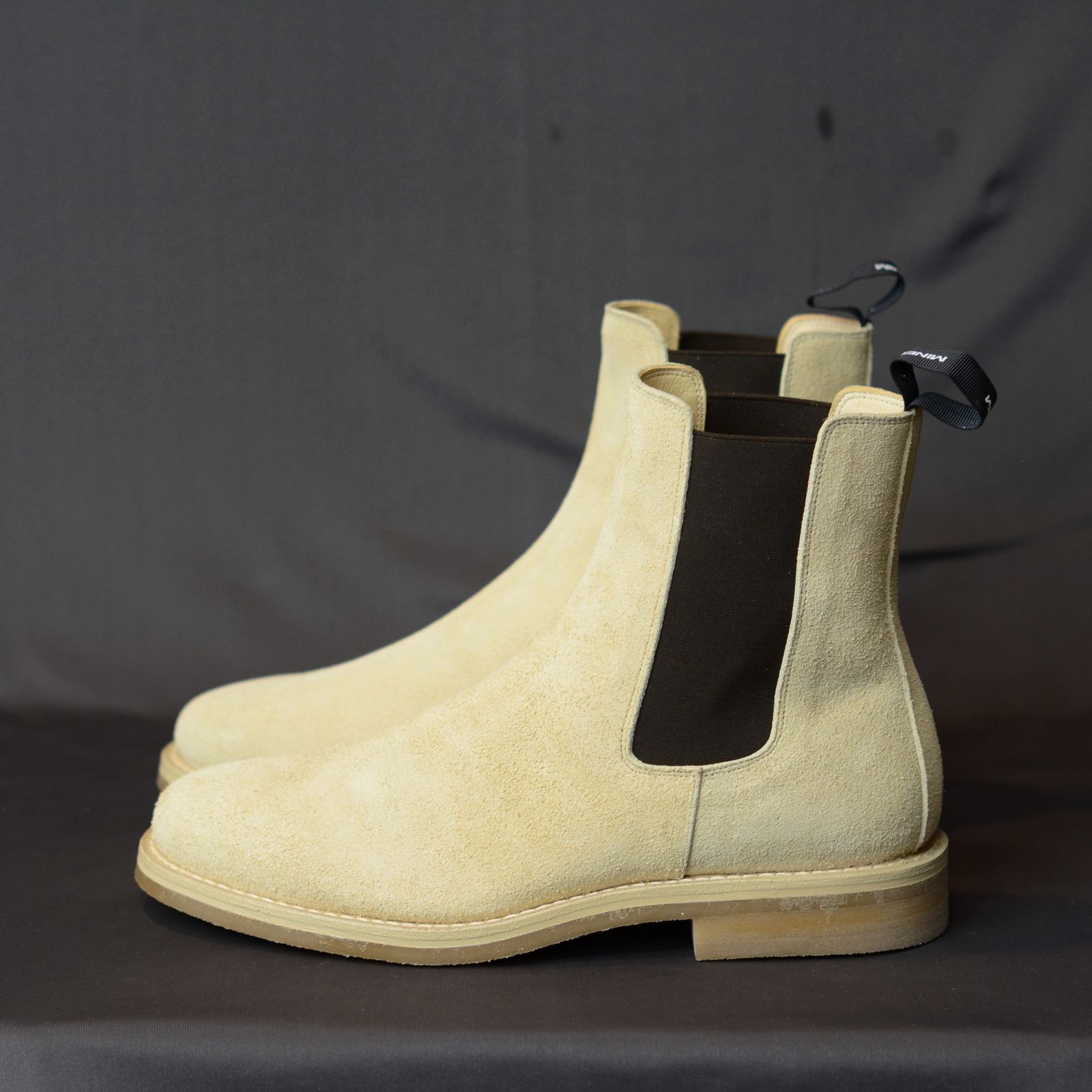 MINEDENIM - Suede Leather Side Gore Boots （BEIGE） | chord online 