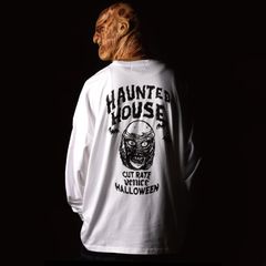 HORROR NIGHT DROP SHOULDER L/S TEE <MERMAN> (WHITE) / ドロップショルダー ロンT