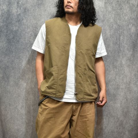 ZIP VEST (OLIVE)｜ジップベスト｜CL-26SS023