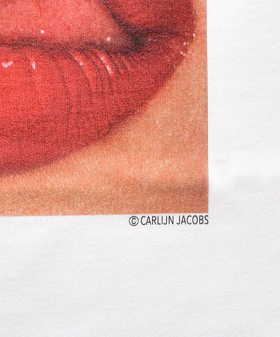 Carlijn Jacobs × Stie-lo Lips T-SH （WHITE） カーライン・ジェイコブス フォトTシャツ カットソー