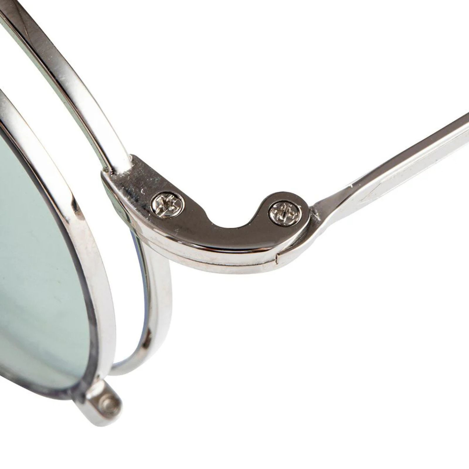 FLIP UP TYPE CIRCLE METAL GLASSES ＜EXCLUSIVE＞ (SILVER / GREEN)｜フリップアップタイプ サークルメタル サングラス｜CL-26SS001G EX