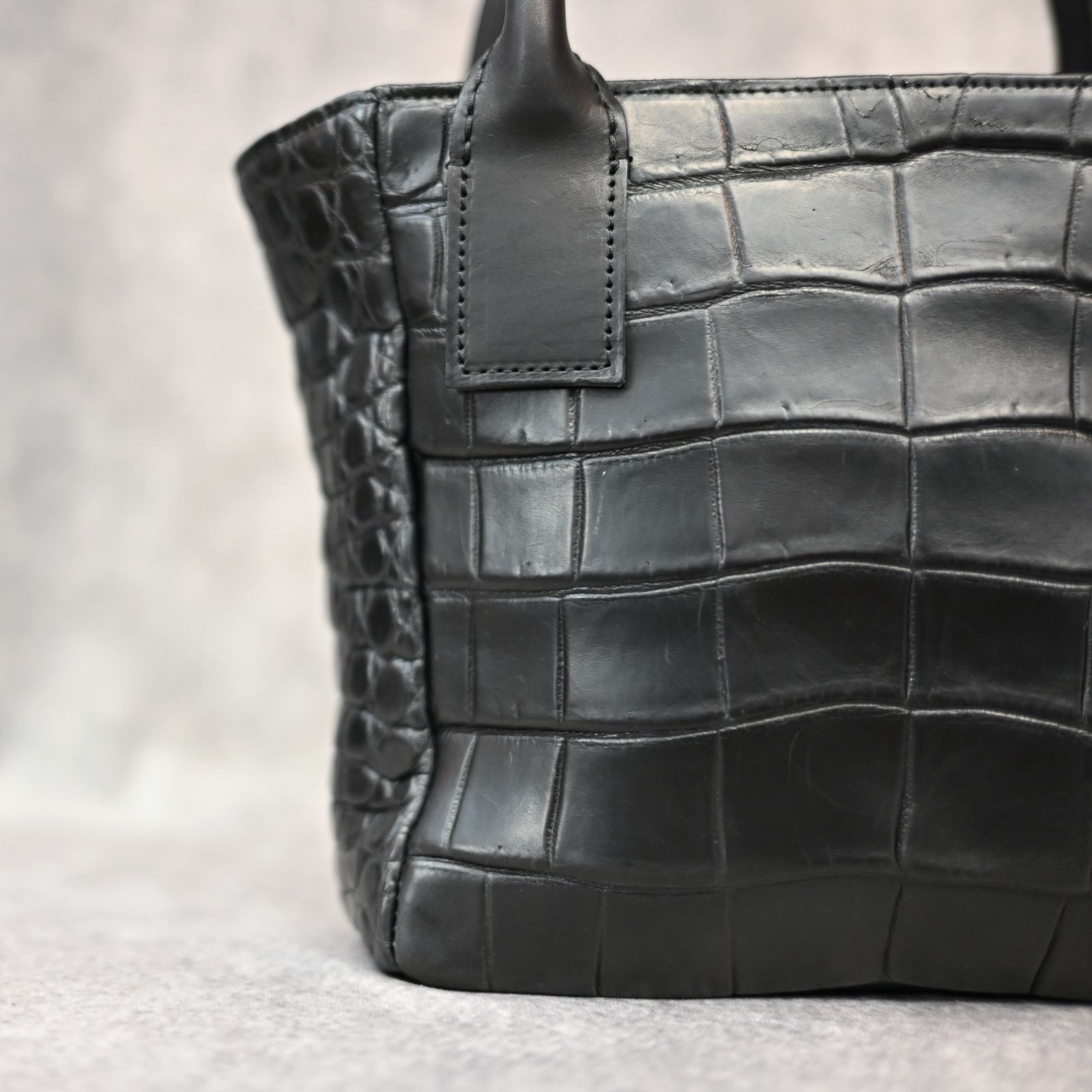 The Line クロコダイル ミニ トートバッグ （BLK / ブラック） T-278