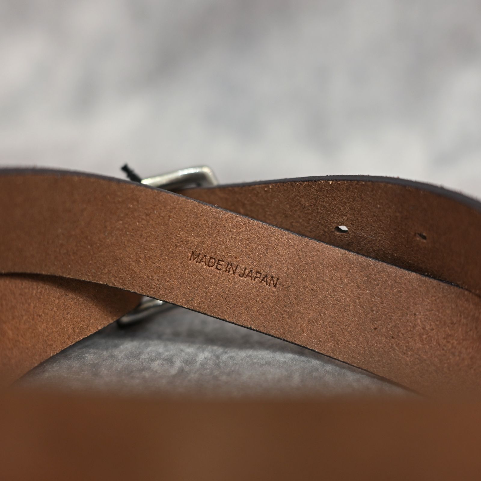 Suede Leather Belt （DBR） / スエードレザー ベルト （ダークブラウン） LBT-016