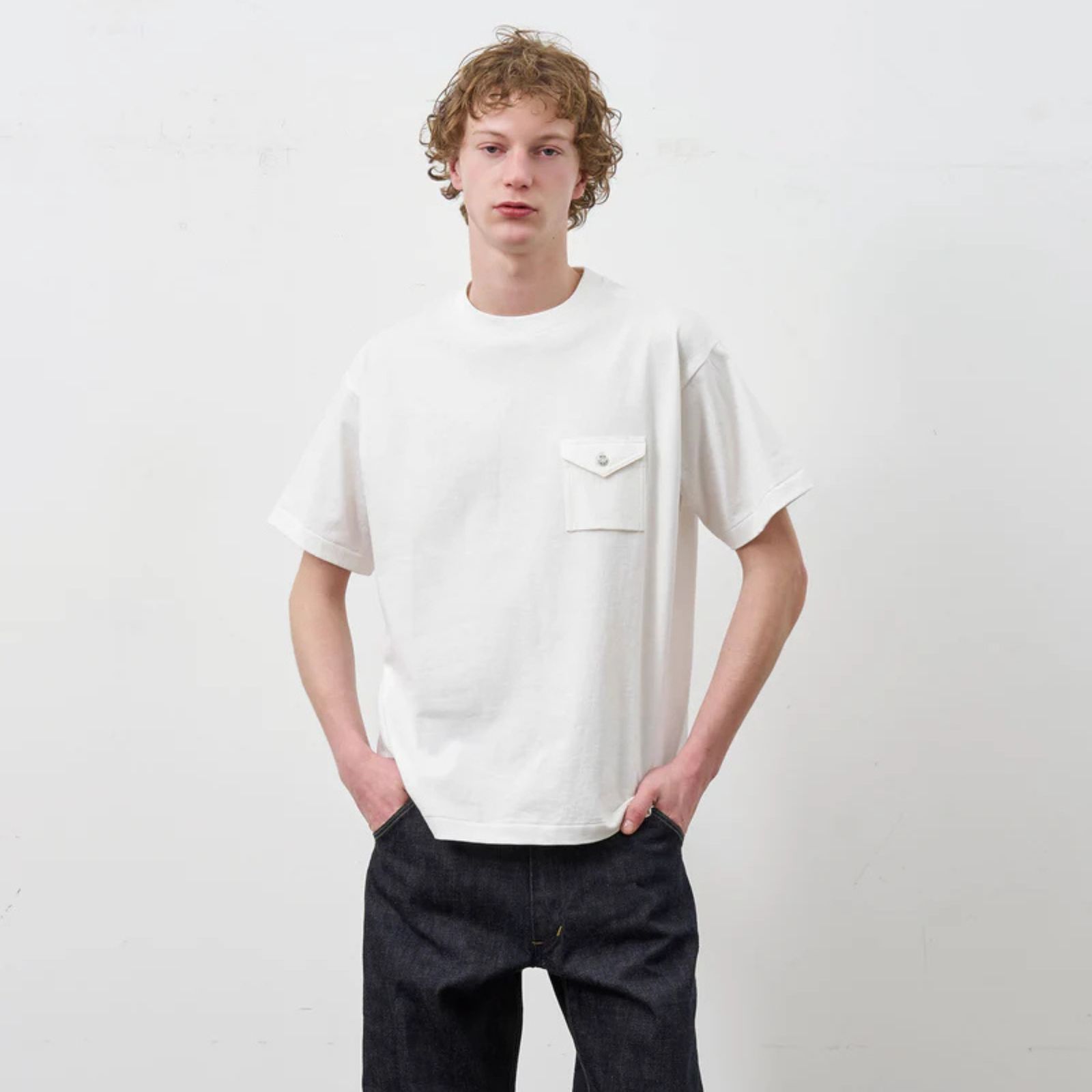 Y1935 POCKET TEE （WHITE）｜ ポケット Tシャツ （ホワイト） 602-261-14