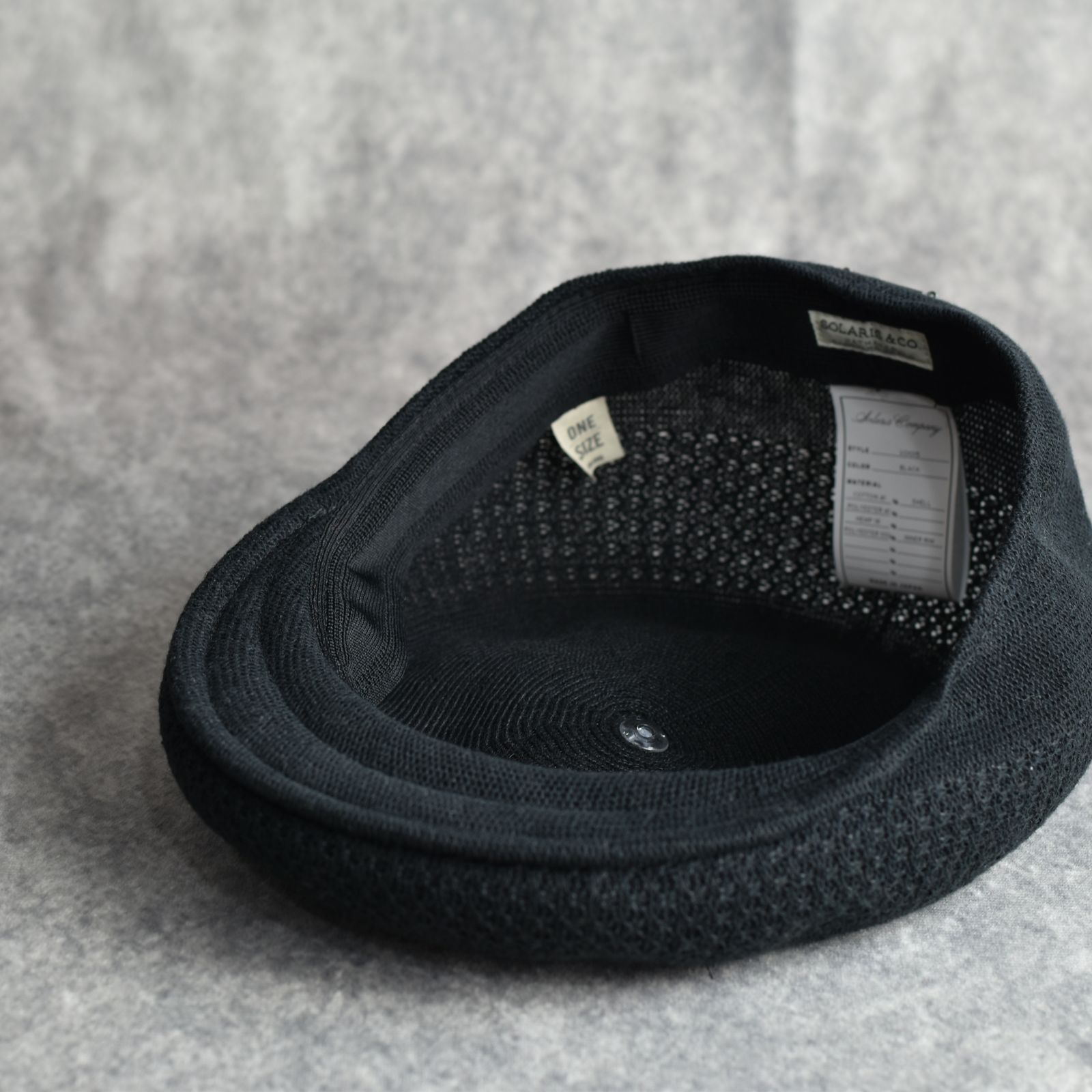 Linen Hunthing Cap "GENTLEMAN" (BLACK) / リネン ハンチング帽