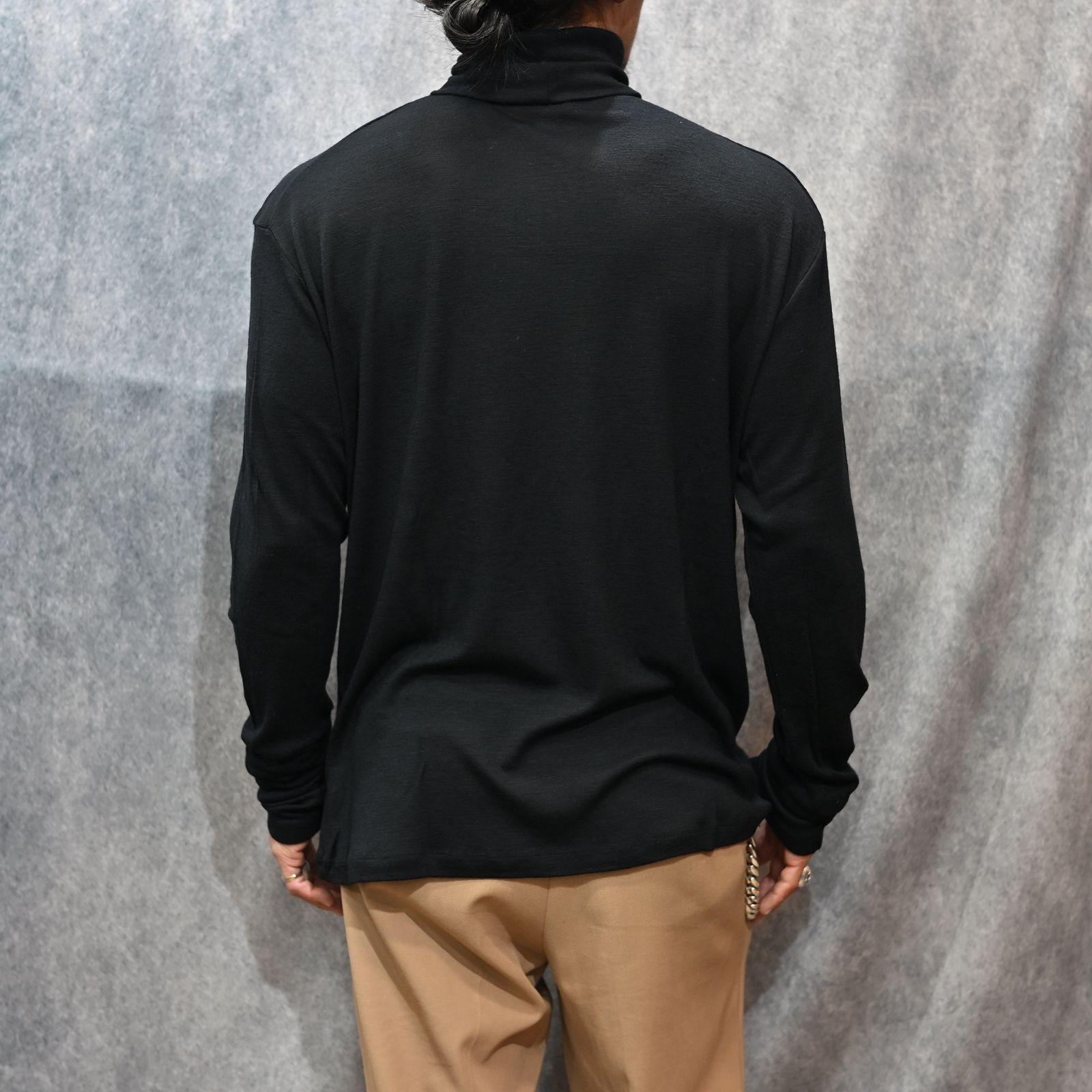 Wool Turtleneck L/S Pullover （BLK）｜ウール タートルネック｜2510-4001