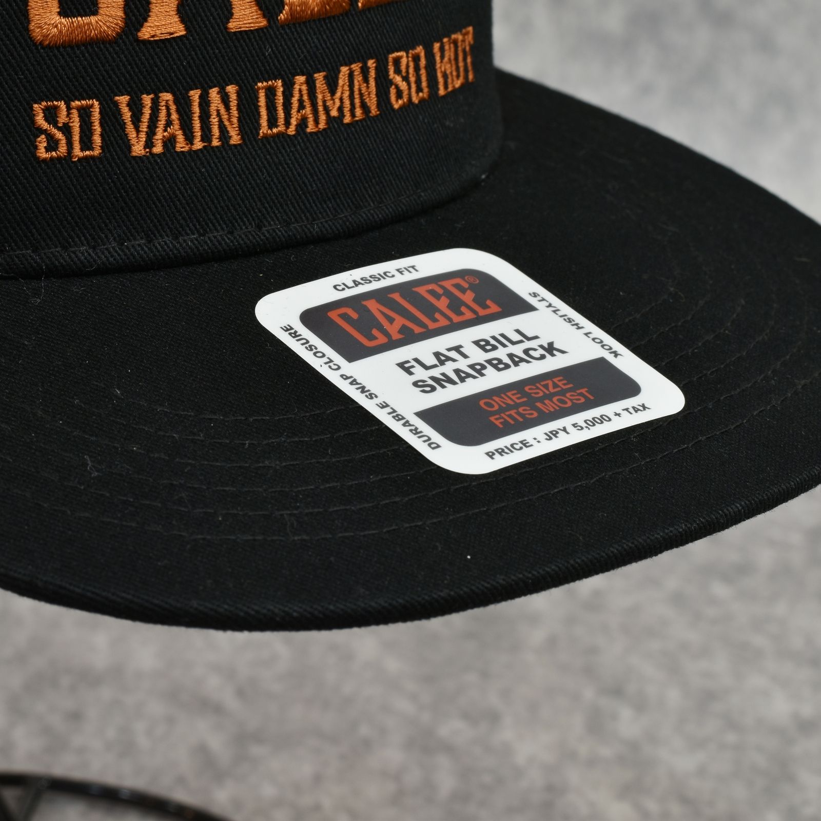 CALEE NATIONAL LOGO SOUVENIR CAP (BLACK/ORANGE)｜ベースボール キャップ｜CL-25EA001EX