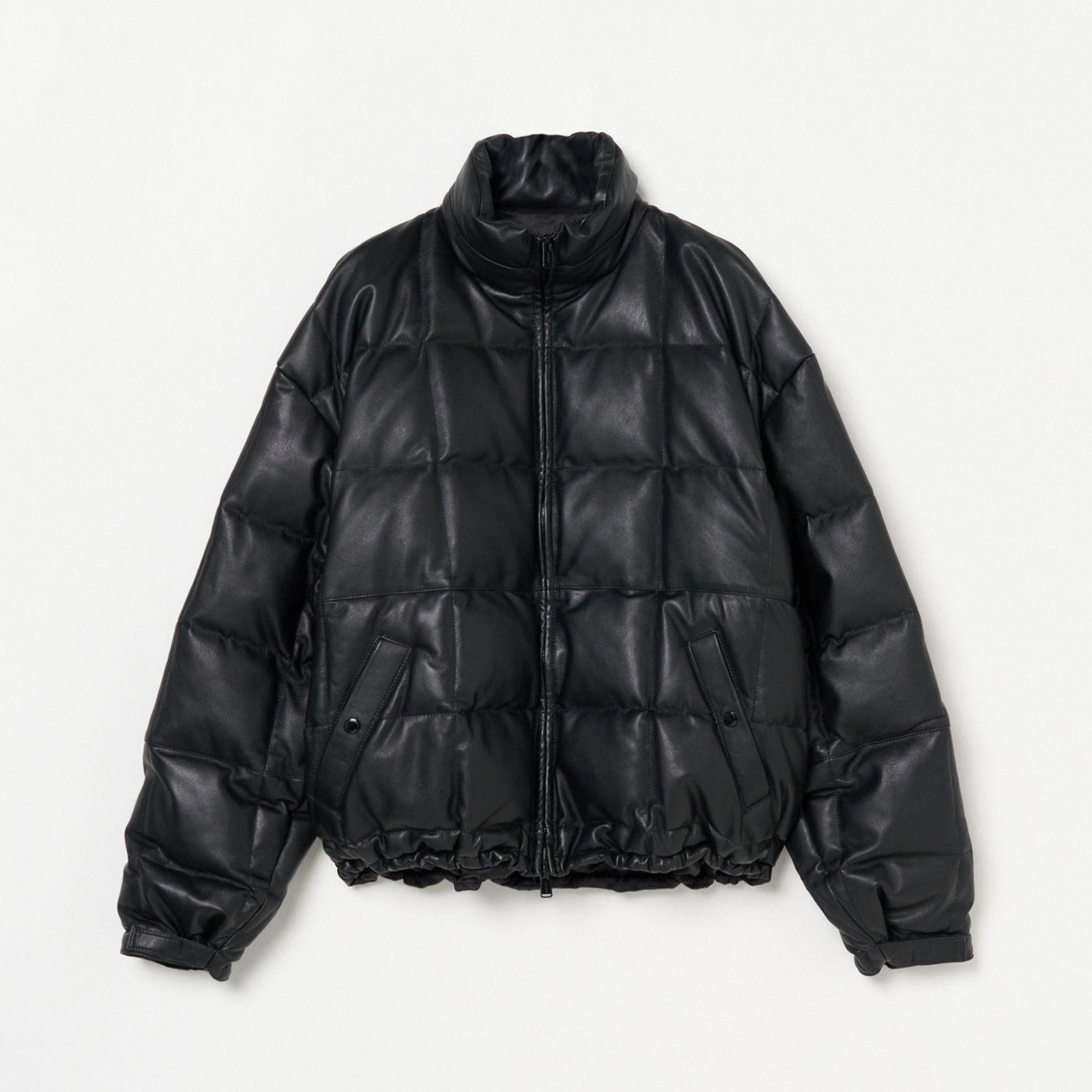 LEATHER DOWN JK (BLACK） / レザー ダウンジャケット （ブラック） 78001130