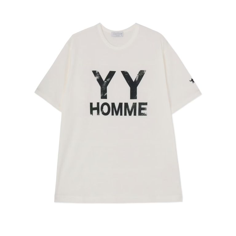 yohji yamamoto - YYH PT SHORT SLEEVE T （WHITE） ロゴプリント T 