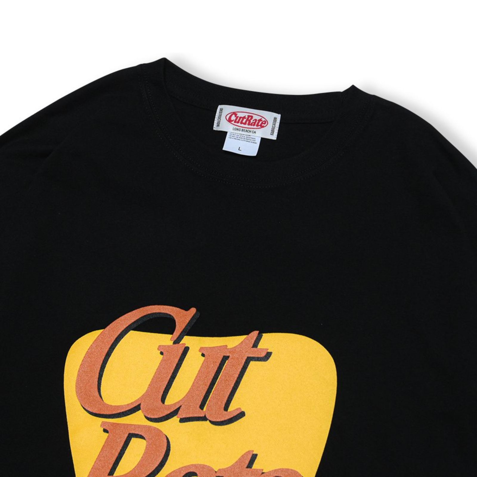 CUTRATE F&D LOGO L/S TEE (BLACK) / プリント ロングスリーブ Tシャツ