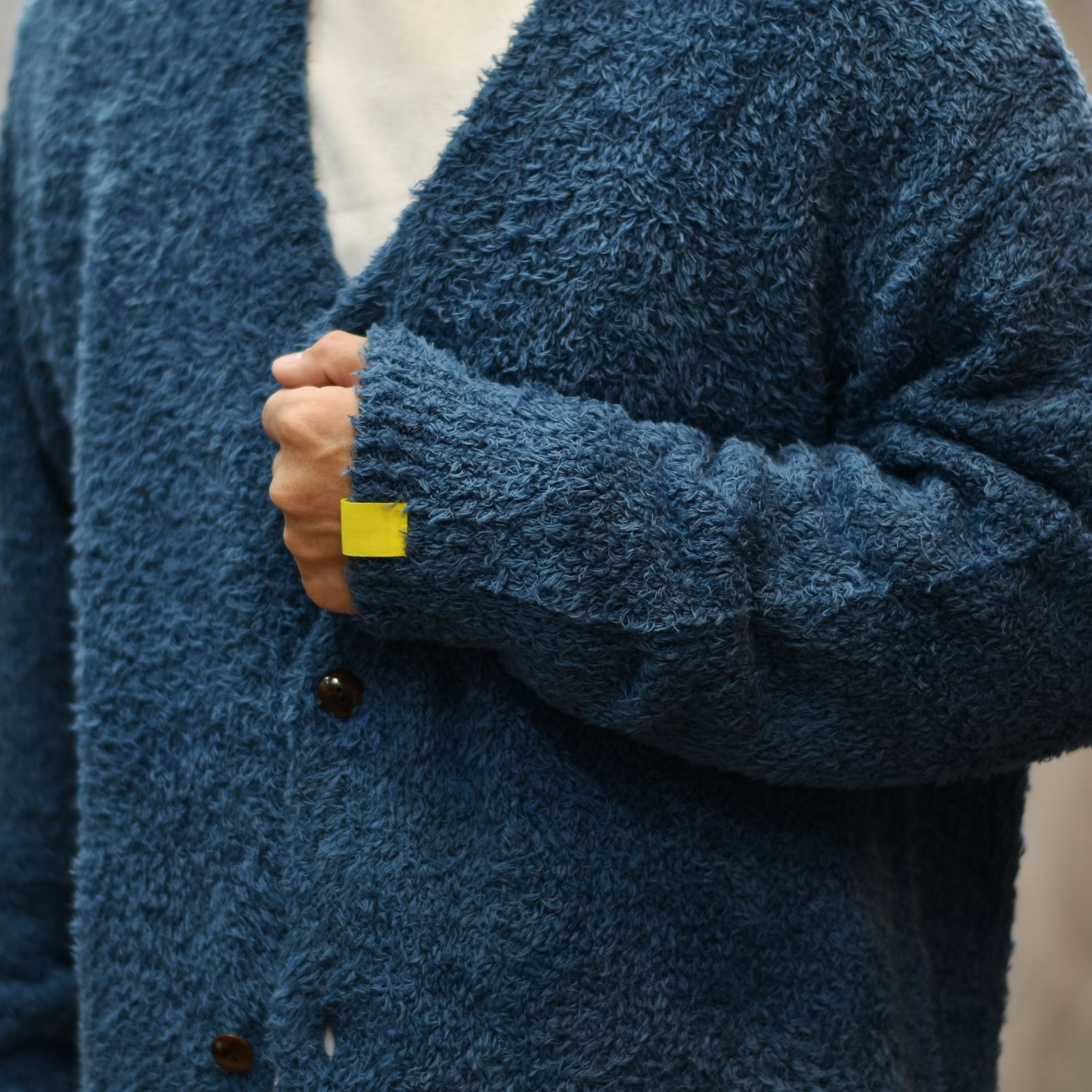 × EYYA KNIT C/F CARDIGAN (BLUE)｜× エイヤ コットンフリース カーディガン｜CL-25AW001EYYA