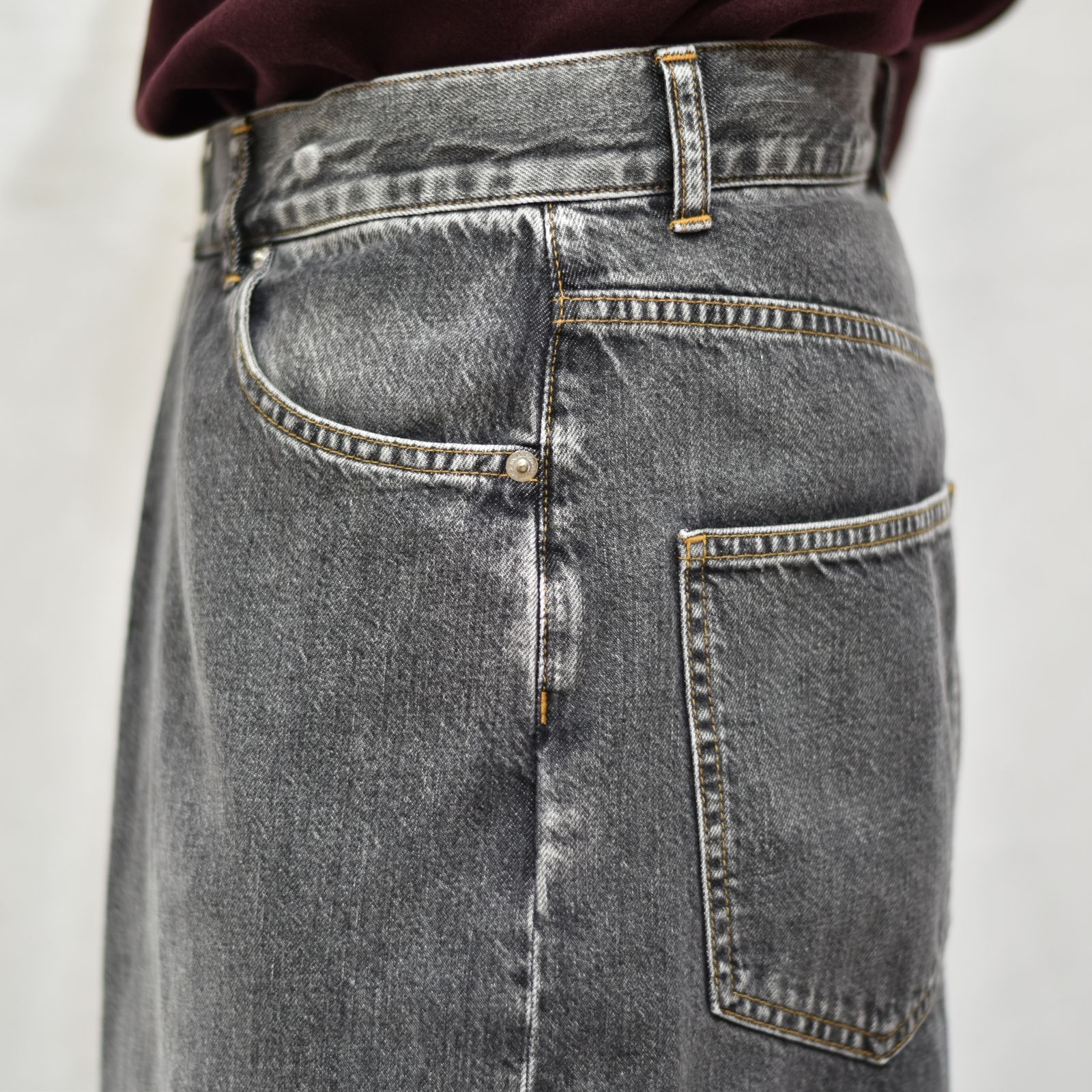 JOHNLAWRENCESULLIVAN - WASHED DENIM SUPER WIDE PANTS ” | chord