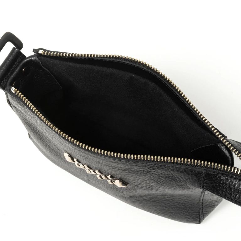 CALEE - STUDS LEATHER MULTI POUCH (BLACK) / スタッズ レザー