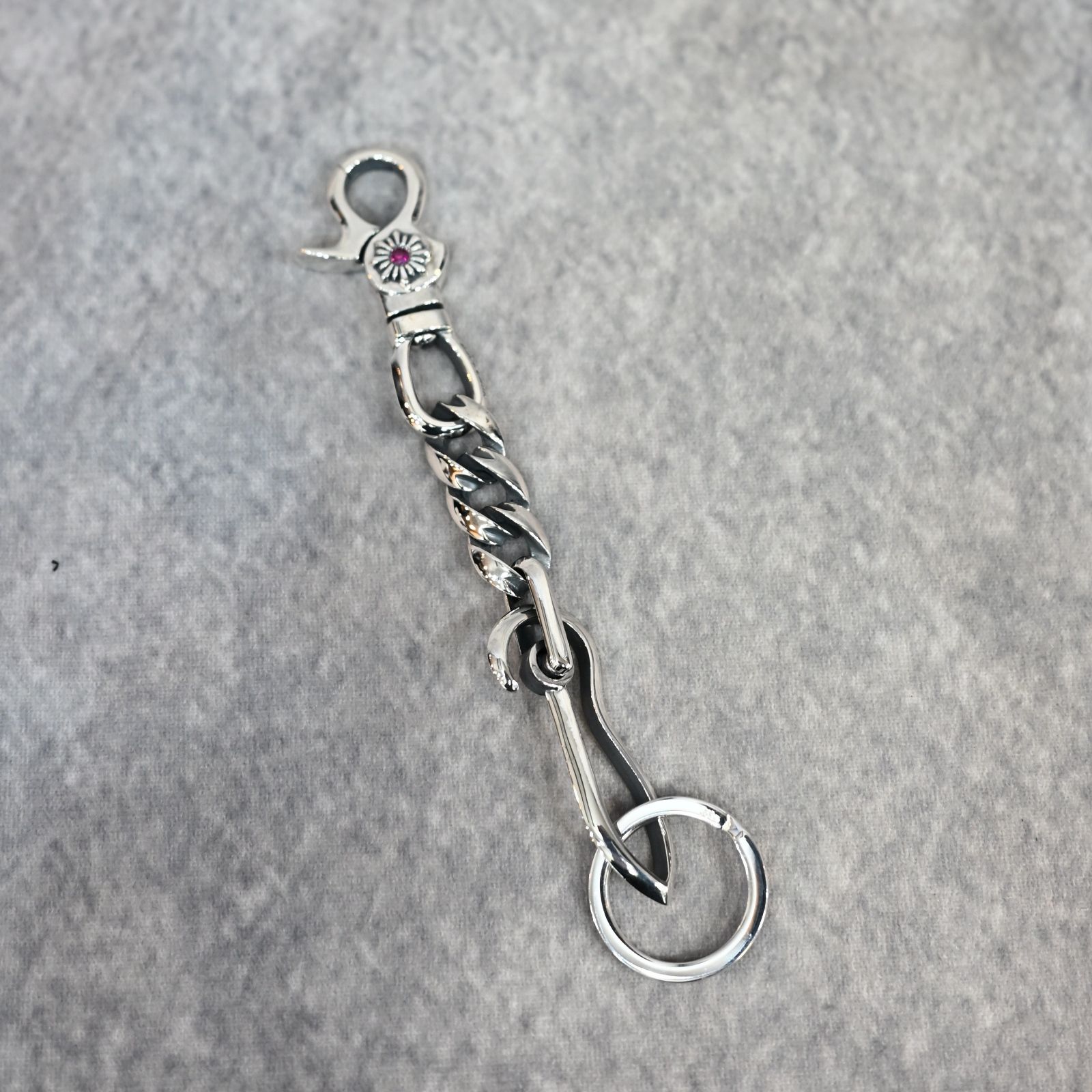 シルバー925 + ルビー キーチェーン (SILVER) ｜ 328-11