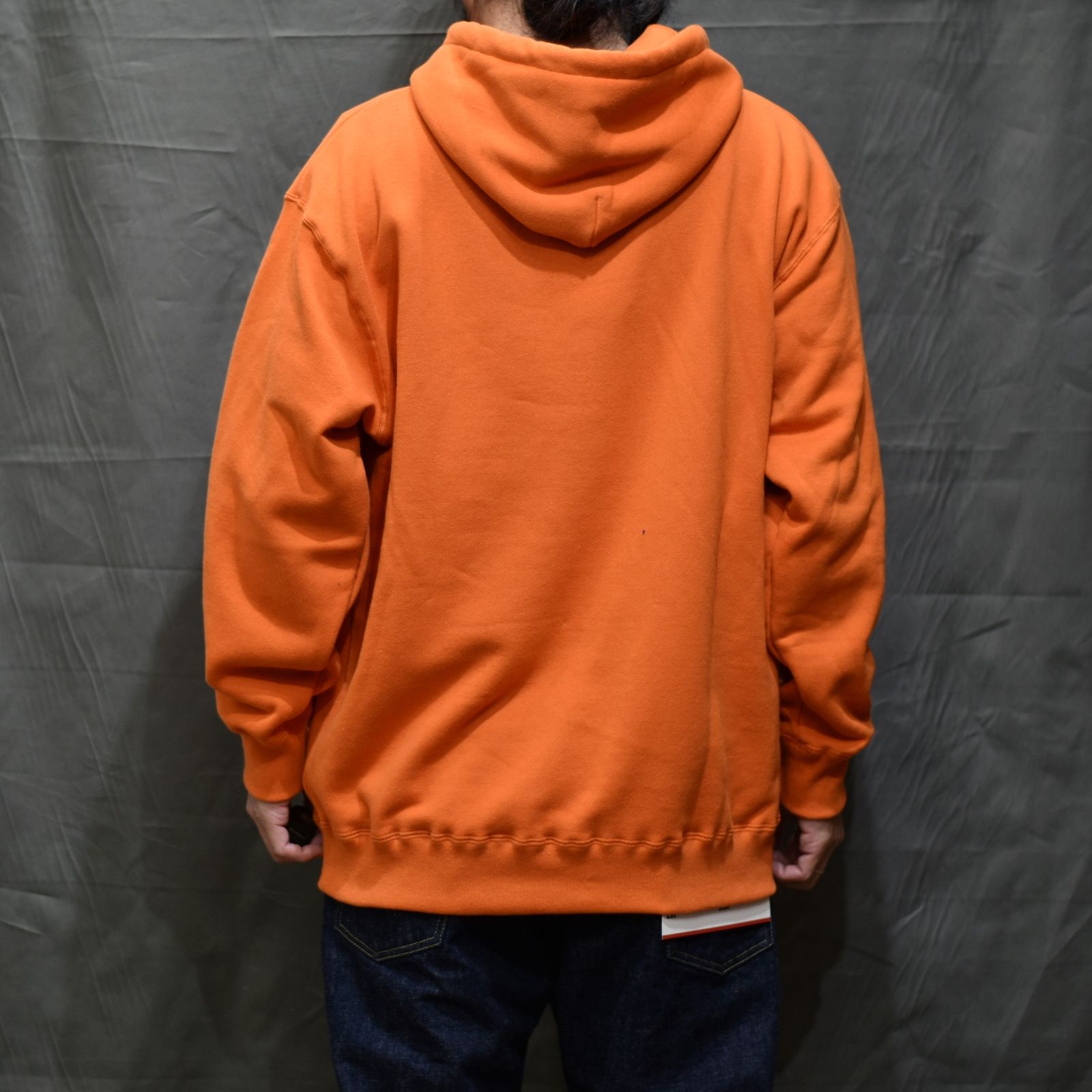 CALEE RC LOGO PULLOVER HOODIE (ORANGE)