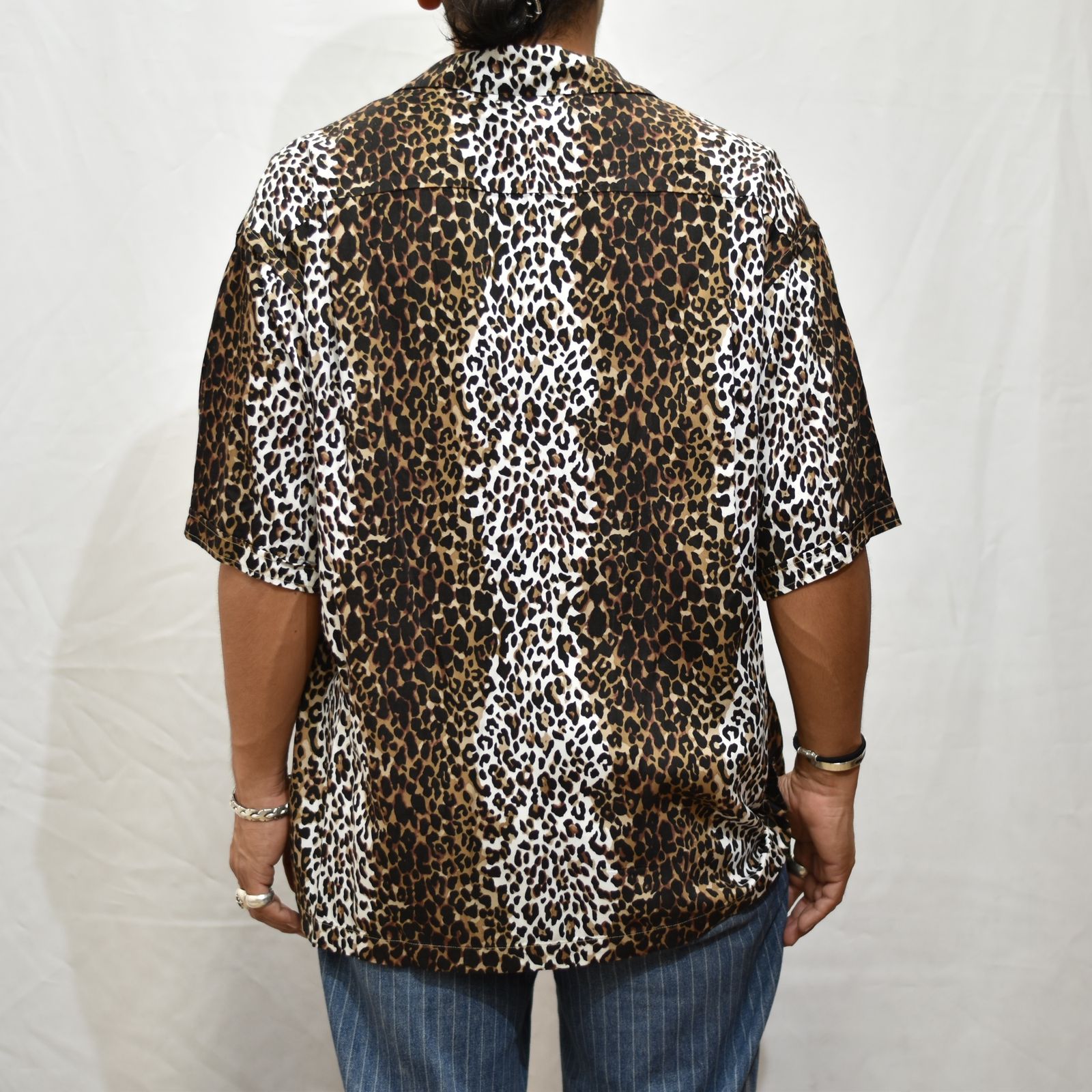 【代金引換不可】 CD Leopard Denim S/S Open Collar SH